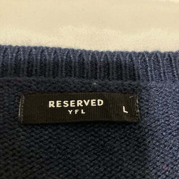 Ugly Christmas Sweater Reindeer 3D Noses Snowflakes Vintage YFL Reserved Sz L - Picture 2 of 7